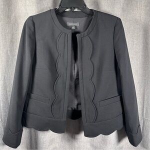 Ann Taylor Black Scalloped Blazer Career/Cocktail. Size small.